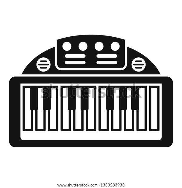 Piano toy icon. Simple\
illustration of piano toy icon for web design isolated on white\
background