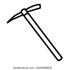 pickaxe construction building tool engineer hole maker equipment concreate hand drawn doodle