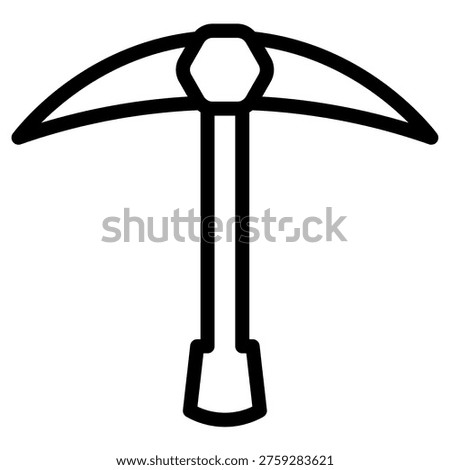 Pickaxe Construction Tool Line Icon