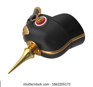 Pickelhaube 3D Illustration On White Background