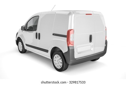 Pickup car on white background mock up. Easy ad some creative design or logo on this blank space. 3D Illustration