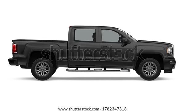 Pickup Truck Isolated Side View 3d Stock Illustration 1782347318 ...