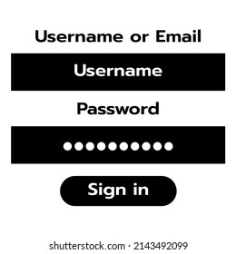 Pictogram Icon Enter Email And Password Fields To Log In.