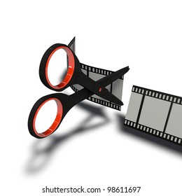 A Pictogram To Symbolize Video Cutting And Editing