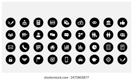 Pictograms and Business Illustration Background - Powered by Shutterstock