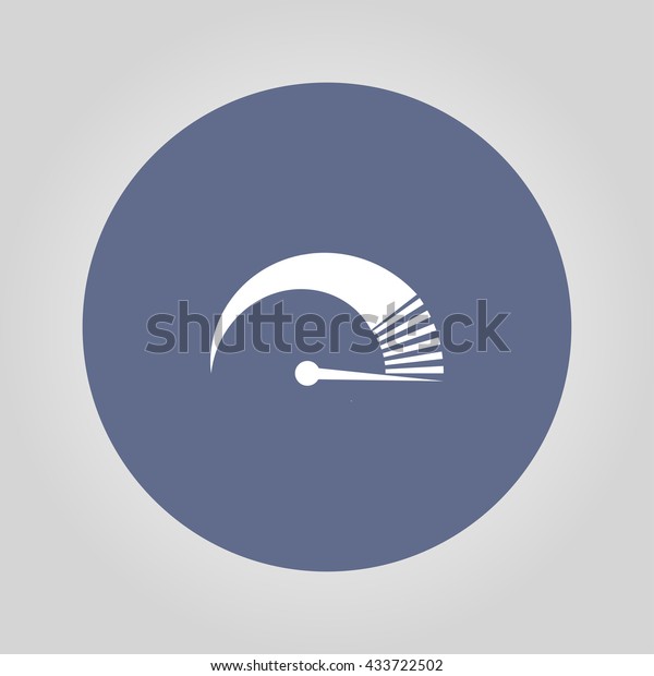 Pictograph\
of speedometer. Modern design flat style\
icon