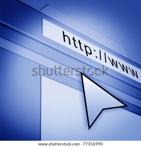picture of arrow pointing at computer screen