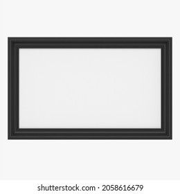 Picture frame 3D rendering isolated on white background