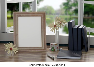 picture frame mock up 3d rendering