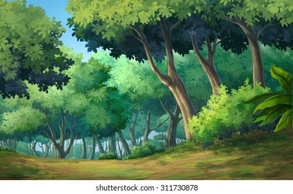 Picture Painted In Deep Forest