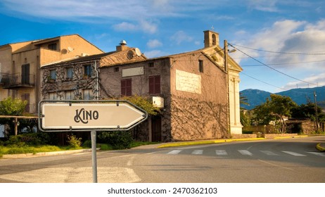 a picture with signposts in the direction of the cinema in German - Powered by Shutterstock