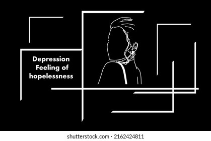 In The Picture, A Woman Is Depressed, In A Desperate Situation.