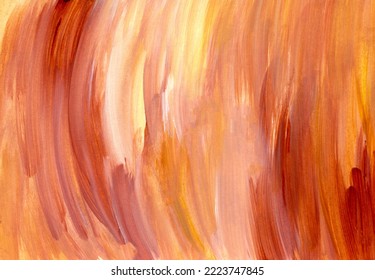 Picturesque Red-orange Acrylic Oil Painting Texture