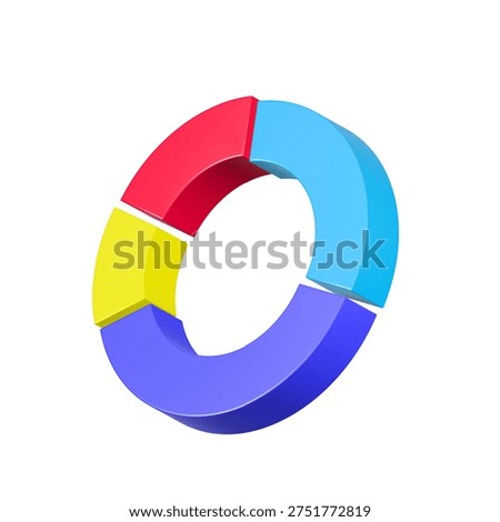 pie chart icon 3d rendering