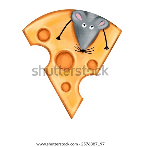 Image, Stock Photo A rutted piece of rock with lichen, grass, stone chunks and single puddles
