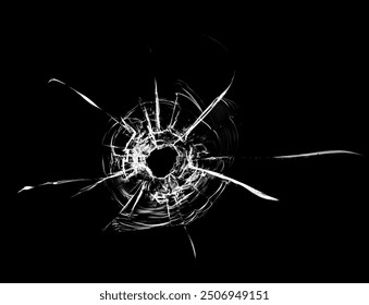 Pieces of destructed Shattered glass. Royalty high-quality free stock photo image of broken glass with sharp pieces. Break glass white and black overlay grunge texture abstract on black background