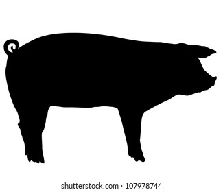 Silhouette Pig の画像 写真素材 ベクター画像 Shutterstock