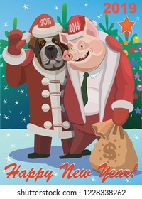 Pig With The Upcoming 2019 Year Saying Goodbye To A Friend With A Dog Passing 2018 Seasons Change But Friendship Remains!