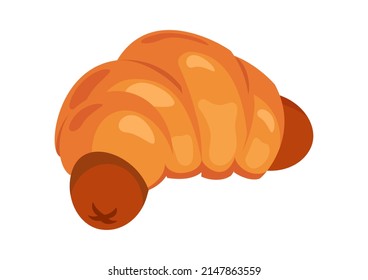 Pigs In A Blanket Illustration. Pork Sausage Or Hot Dog Baked In Pastry Illustration. Pigs In A Blanket Icon Isolated On A White Background