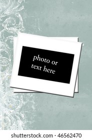 pile of blank frames on textured background