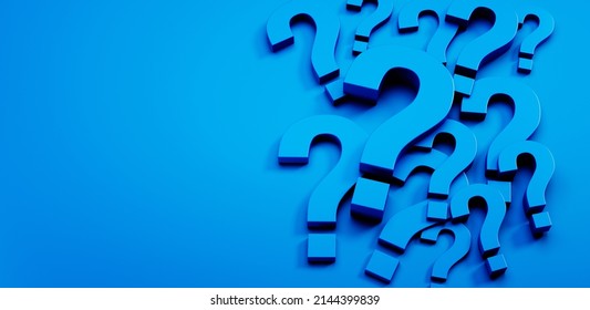 Pile Blue Question Mark Symbols On Stock Illustration 2144399839 ...