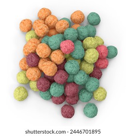 Pile of Cereal Balls - A Fun and Nutritious Breakfast Option for Kids and Adults Alike - Powered by Shutterstock