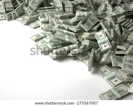 Pile of dollar stacks
