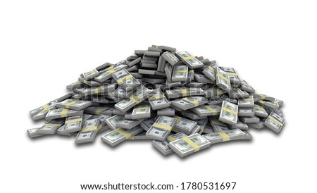 Pile of Dollars - 3D render