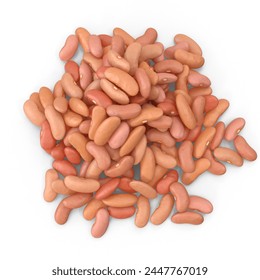 Pile of Light Red Kidney Beans Isolated on Background - A Healthy Staple Rich in Protein, Fiber, and Nutrients - Powered by Shutterstock