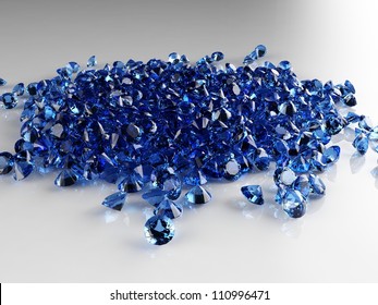 Pile Of Saphire Diamonds