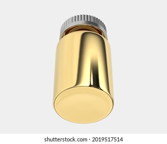 Pill Bottle Isolated On Background. 3d Rendering - Illustration