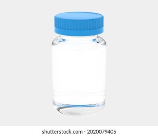 Pill Bottle Isolated On Background. 3d Rendering - Illustration