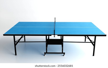 Ping pong table isolated. Table tennis with tennis rackets and a ball on it isolated on white background. - Powered by Shutterstock