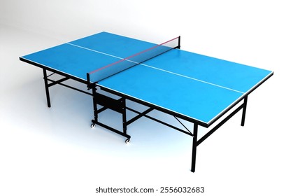 Ping pong table isolated. Table tennis with tennis rackets and a ball on it isolated on white background. - Powered by Shutterstock