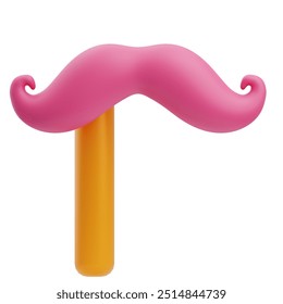 Pink 3D Carnival Mustache Prop for Fun Parties - Powered by Shutterstock