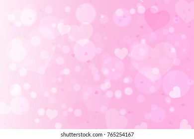 Pink Abstract Background Made Hearts Symbols Stock Illustration ...