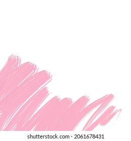 Pink Abstract Brushstroke On White Background