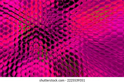 Pink abstract geometric mosaic hexagonal illustration background  Colorful seamless hex effect pattern  Background design presentation  backdrop  poster  flyer  book cover  card  etc 