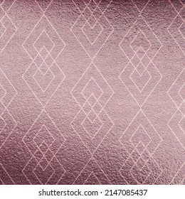 Pink Art Deco Background. Texture With Geometric Pattern