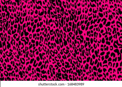 Pink Background Of Leopard Skin Pattern