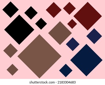 Pink Background With Rhombuses Of Many Colors For Cellphone Wallpaper And Laptop Wallpaper