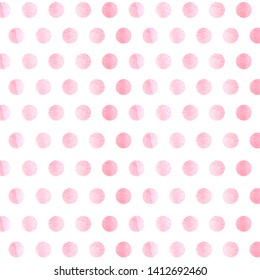 Pink Background Watercolor Polka Dot Pattern Stock Illustration ...