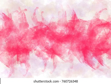 Pink Ballet Slipper Abstract Watercolor Background