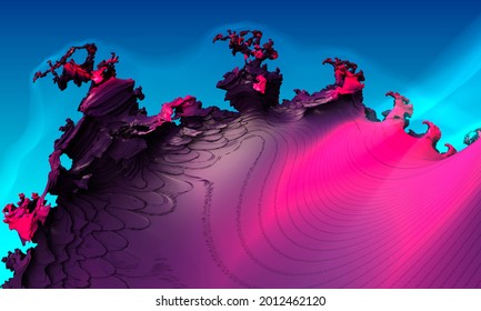 Pink Biological Warfare - Fractal Calculated By Mathematical Formula.l 3d Rendering