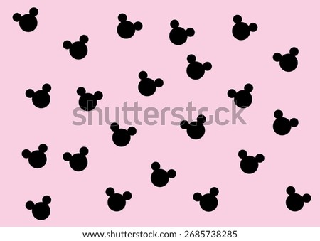 Pink black Micky mouse pattern 