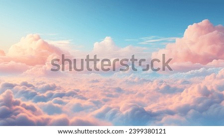 Similar – Image, Stock Photo Above the clouds, freedom must be boundless