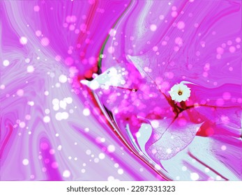 Pink Bougainvillea with Bokeh and Liquify effect - Powered by Shutterstock