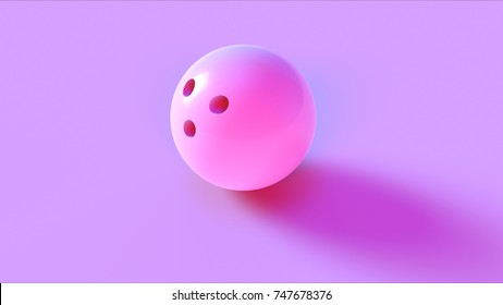 Pink Bowling Ball 3d Illustration 3d Stock Illustration 747678376