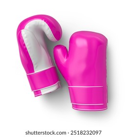 Pink boxing gloves for October Pink campaign in 3D render isolated white background. 3d illustration - Powered by Shutterstock