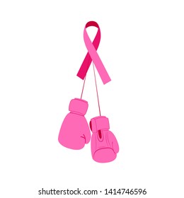 pink breast cancer gloves